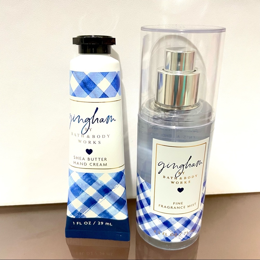Bath & Body Works Gingham Signature Collection hand cream fragrance set
